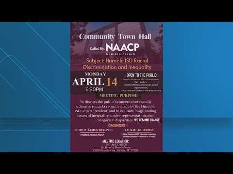 NAACP hosts town hall to discuss public's concerns over Humble ISD superintendent's comments