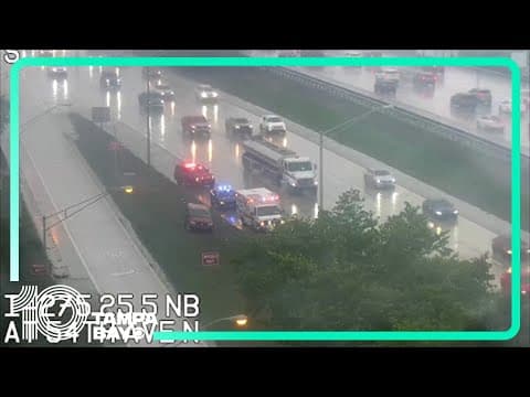 Rainy conditions impact Wednesday evening commute in Pinellas County