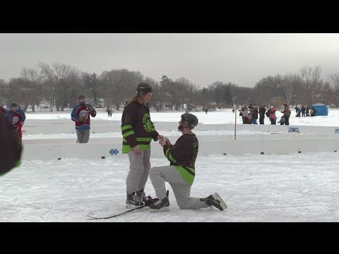 Pond Hockey Championship sets stage for wedding proposal