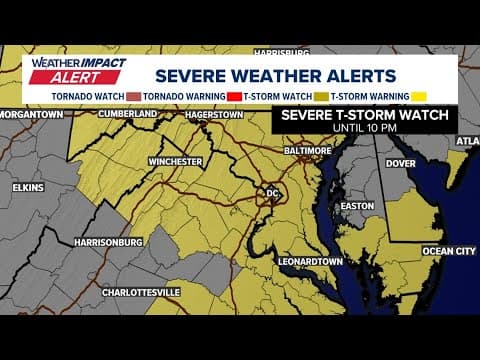 Tracking severe thunderstorm warnings in the DMV