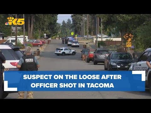 Police searching for suspect after officer shot in shoulder in Tacoma