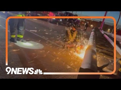 I-25 reopens in Denver after closure due to a downed sign pole