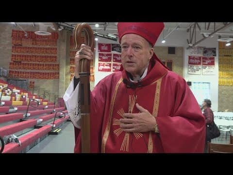 Cardinal Designate Robert McElroy holds first mass since historic announcement