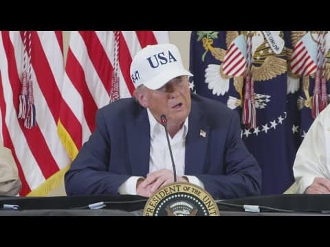 Pres. Trump meets officials amid search in deadly Hill Country flooding