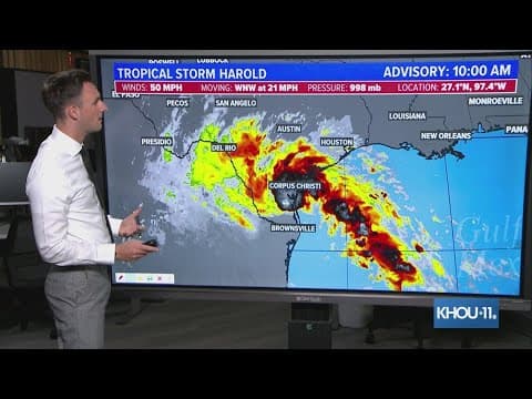 Tropical Storm Harold makes landfall in Texas | Latest update