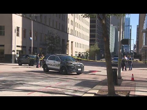 Pickup hits, kills woman walking in downtown Houston, police say