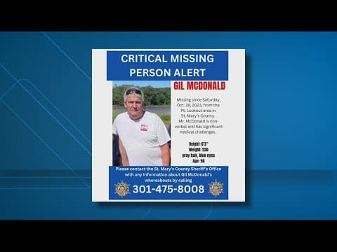 Search continues for 56-year-old Gil McDonald