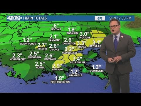 Weather: Mostly sunny Friday, heavy rain late Saturday