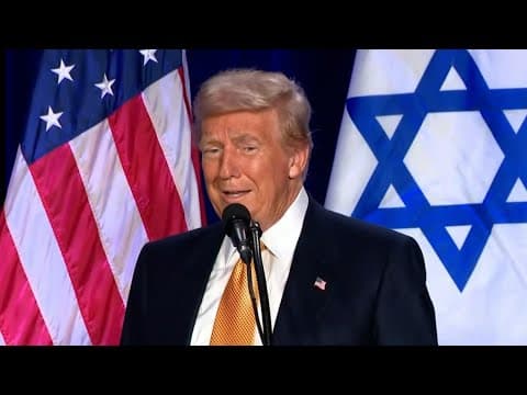 Donald Trump speaks on Israel Palestine conflict at Fighting Anti-Semitism in America event