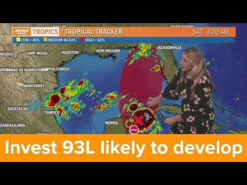 Saturday 7AM tropical update: Invest 93L likely to develop in Gulf of Mexico