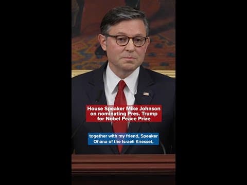 Speaker Mike Johnson on plans to nominate Pres. Trump for the Nobel Peace Prize