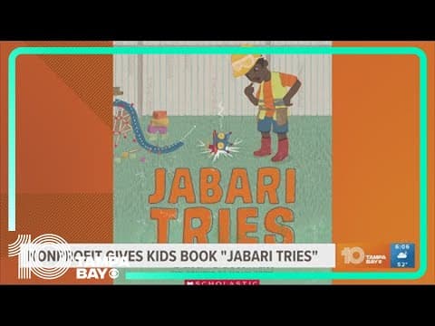 Nonprofit giving out kids book "Jabari Tries" with donations