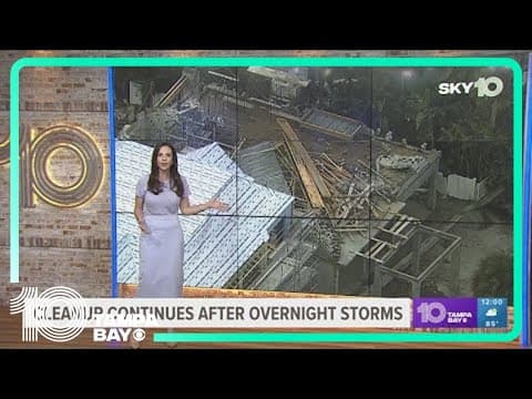 Cleanup continues after overnight storms