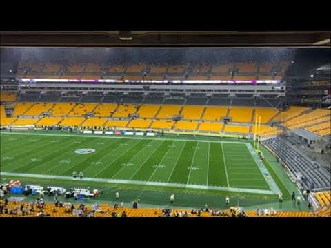 Rain comes down in Pittsburgh as Cowboys-Steelers kickoff is delayed