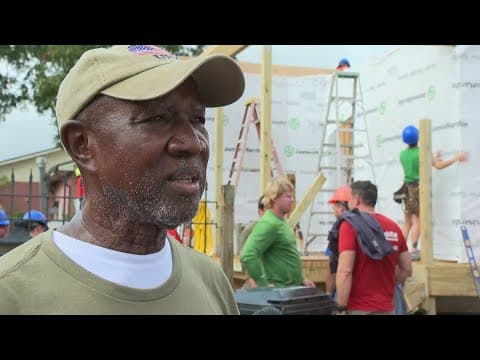 Volunteers repair and rebuild storm-damaged homes for local veterans