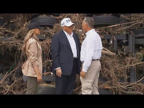 President Donald Trump completes tour of Central Texas after devastating flooding