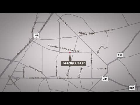 1 person dead in fiery crash in Northeast DC