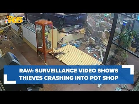 RAW: Thieves use stolen truck to destroy Lynnwood cannabis store
