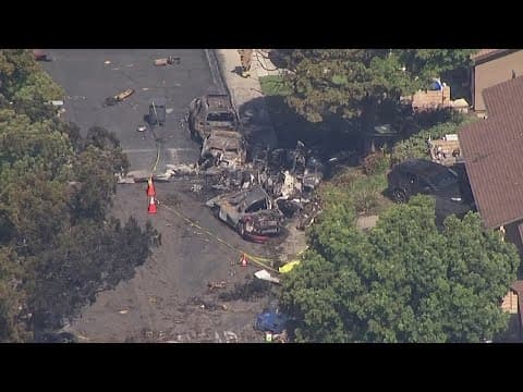 Small plane crash in San Diego kills 2, destroys homes, cars and leave animals covered in fuel