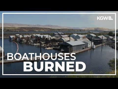Fire consumes 5 boathouses in The Dalles, damages a half-dozen more