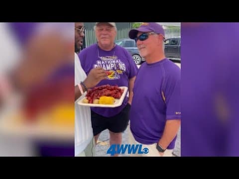 LSU fans celebrate Father's Day with crawfish boil in Omaha