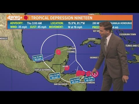 Thursday 5 AM Tropical Update: Tropical Depression 19 forms in Caribbean
