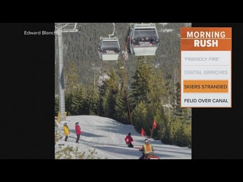 Skiers evacuated after a ski lift malfunction