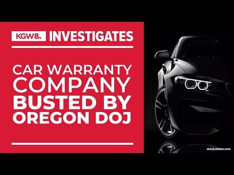Oregon DOJ cracks down on company selling extended car warranties