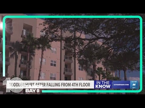 Tampa police: Toddler in 'critical condition' after fall from 4th floor of apartment building