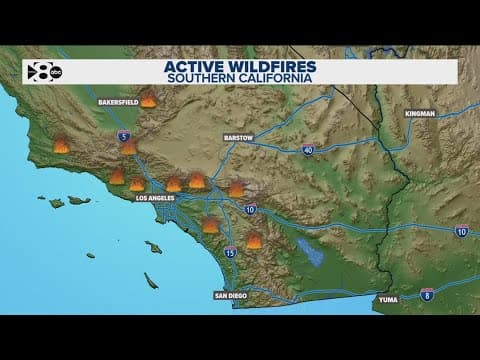 Latest fire forecast as wildfires continue burning in Los Angeles