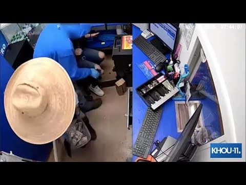 Video shows four suspects in violent robbery of NW Houston meat market