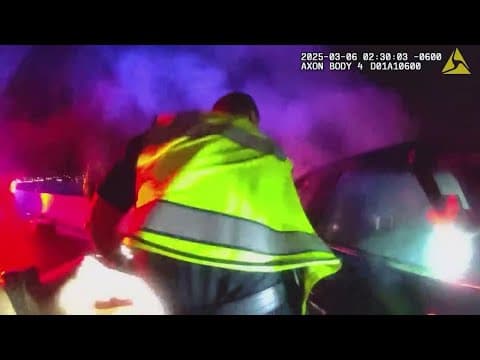 North Texas officer hit by suspected drunk driver - then he saved the driver from fire