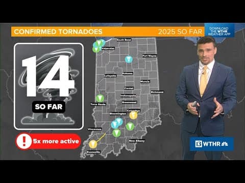 NWS confirms at least 14 tornadoes across Indiana so far this year | Complete List
