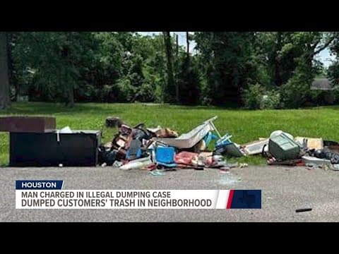 HPD says they caught a man red-handed dumping customers' trash in a neighborhood | Texas News Now