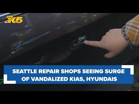 Seattle repair shops slammed with Hyundais, Kias that have been stolen or vandalized