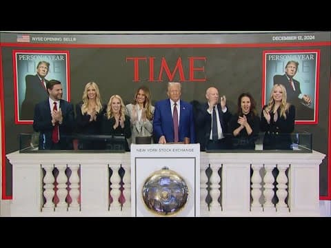President-elect Donald Trump rings opening bell at New York Stock Exchange