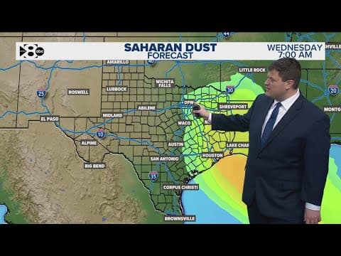 DFW Weather: Rain chances and Saharan dust next week