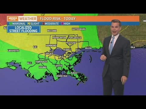 New Orleans Weather: Heavy rain with a few strong storms possible