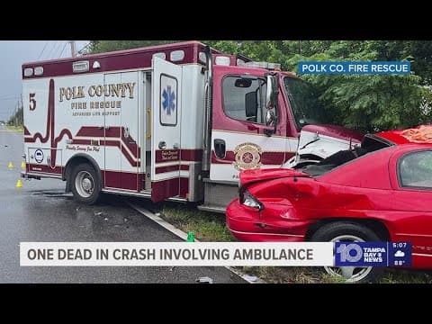 1 dead in multi-vehicle crash involving Polk County ambulance