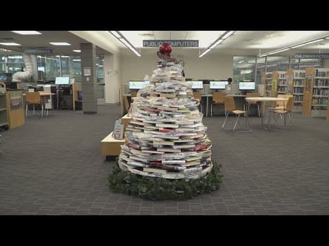 Eco9: Check out Alexandria's Christmas book tree