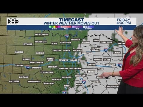DFW Weather: Snow, sleet moving out of North Texas, latest forecast and timeline
