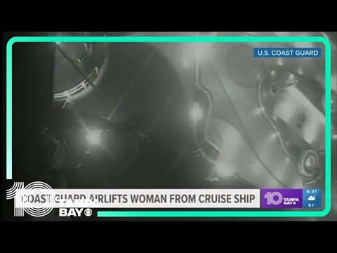 Coast Guard airlifts woman to hospital after 'medical emergency' on cruise ship