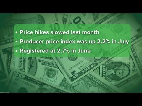 Inflation cooling off as price hikes slowed for producers in July
