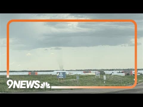 Landspout tornado spotted north of DIA Friday evening