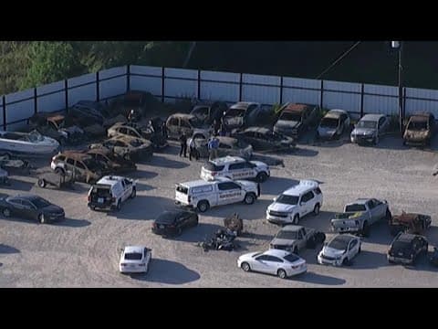 Human remains found inside burned vehicle at Klein-area auto storage lot