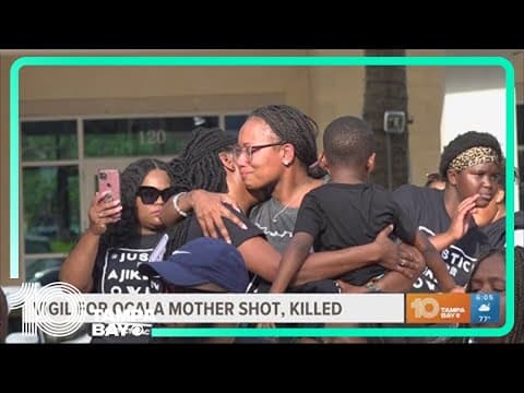 Loved ones hold vigil for AJ Owens, the Ocala mom shot and killed by her neighbor