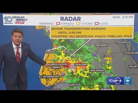 Tampa weather: Strong storms moving through on Monday evening | July 14, 2025