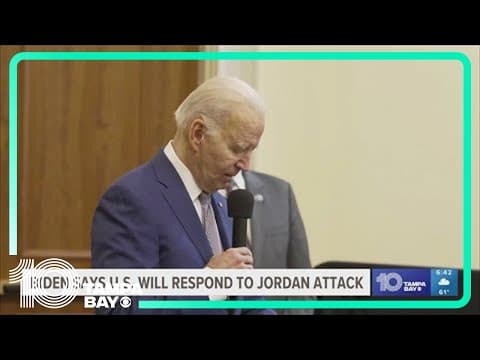 Biden says US 'shall respond' after drone strike by Iran-backed group kills 3 US troops in Jordan