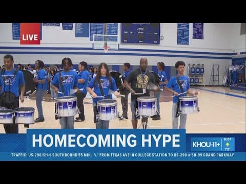 KHOU 11 Photojournalist John King breaks out his drumsticks for homecoming at his alma mater