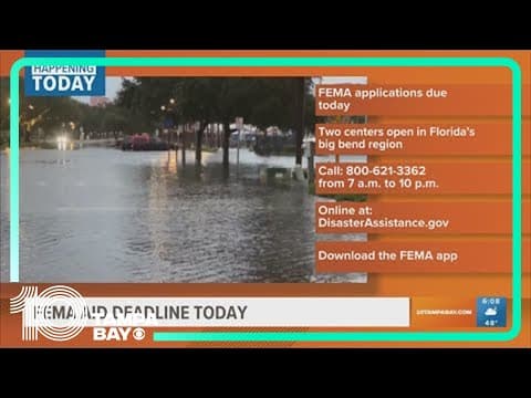 Happening Today: Deadline for FEMA aid today (11/29)